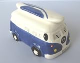 Volkswagen Van Bank w/ Surfboard Vw Surfing Woody Blue