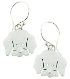 Bichon Frise Enamel & Sterling Silver Dangle Dog Earrings