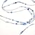 Oliver Weber 8851Blu Rhodium Plated Metal Swarovski Crystal Ladies Blue Necklace