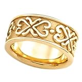 14K Yellow Gold Etruscan Style Wedding Band - Sizes 5 - 8. No half sizes.