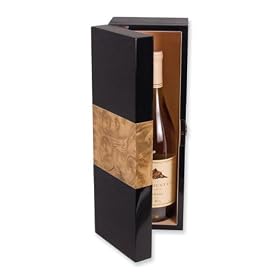 Ebony and Burlwood Finish Champagne Bottle Box
