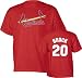 Lou Brock Majestic Cooperstown Throwback Player Name and Number St. Louis Cardinals T-Shirt - Large