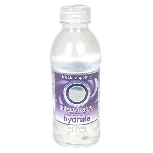 O Infused Water, Hydrate, Black Raspberry, 17 Ounce Bottle (Pack of 12) by O Water