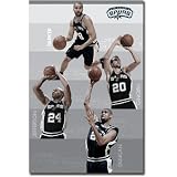 (22x34) San Antonio Spurs (Tony Parker Manu Ginobili Tim Duncan Richard Jefferson) Sports Poster Print