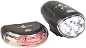 Lunartec PE-1645 Superhelle LED-Fahrradlampen Set