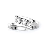 3 Diamond Promise Ring 1 ct. in 14K White Gold