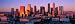 Panoramic Wall Decals - Los Angeles Skyline 1 (4 foot wide Removable Graphic)