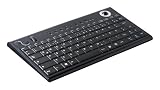 Mini-Bluetooth-Multimedia-Tastatur / Keyboard mit integriertem Maus- Trackball, tastenbrett.de