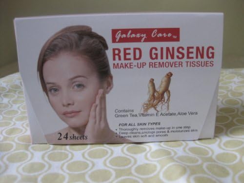 2 packs Red Ginseng Make Up Remover Tissues Vitamin E Acetate, Aloe Vera