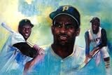 Professionally Framed Roberto Clemente Pittsburgh Pirates photo print POSTER - 11x17 with RichAndFramous Black Wood Frame