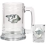 NHL Nashville Predators Boilermaker Set - Primary Logo