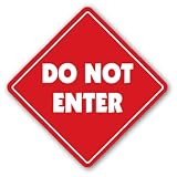 DO NOT ENTER - Sign - new traffic signs road door risk
