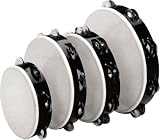 Remo Tambourine, Economy, 8-inch Diameter, 8 Pairs Jingles x 1 Row, Quadura Black