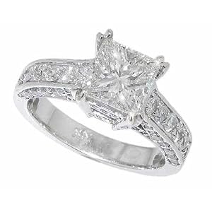 Best 3.40 ct. TW Princess Diamond Engagement Ring Price