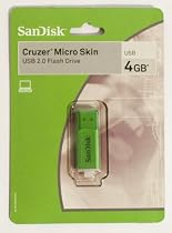 4GB Sandisk Cruzer Micro Skin USB 2.0 Memory Stick Drive Green