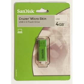 4GB Sandisk Cruzer Micro Skin USB 2.0 Memory Stick Drive Green