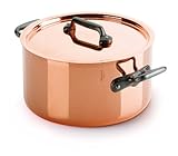 Mauviel M'heritage 150c 6431.17 10.9-Quart Stewpan and Lid with Cast Iron Handle Mauviel M'heritage 150c 6431.17 10.9-Quart Stewpan and Lid with Cast Iron Handle