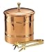 Old Dutch 885 3 Quart Decor Copper Lined Ice Bucket with Brass Tongs