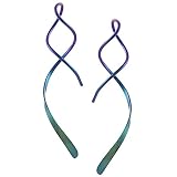 Niobium Modern Twist Earrings (Hand-crafted)