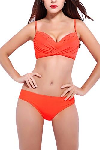 MIIshow Womens Two pieces Bikini Set Solid color Swimsuit