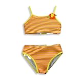 Baby Buns - Infant Girls Striped Bikini Swimsuit, Yellow, Orange