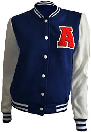 Comfort Alley Women's Long Sleeve Letter Varsity Baseball Jacket S Navy