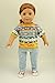 American Girl Doll Clothes Doll Ugly T-Shirt + Ripped Jeans Fit 18 Inch Dolls