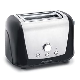 Morphy Richards Accents 44262 2 Slice Toaster, Black