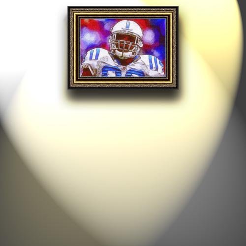 Completely Handpainted American Football Sport Painting, Custom Order FL5026, Oil on Canvas, with Option to Paint Jerry, Brett & Co. from Any Other Favorite Photograph or Picture, Unframed, Size 27'' x 40
