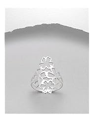 Flower Ring In 92.5 Sterling Silver