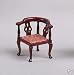 Mahogany Corner Chair Dollhouse Miniature