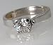 Round Diamond Engagement Solitaire(0.73ct F-VS2) Ring EGL certification 14k white gold