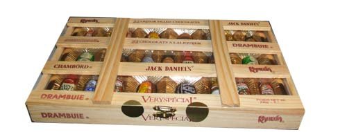 Very Special Liquor Filled Chocolates 22 Count Variety Wooden Valentine's Day Present Gift Pack