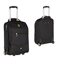 Ferrari Black Rolling Luggage 2 Day Bag