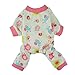 Fitwarm Cute Pink Pony Dog Pajamas Comfy Cotton Pet Pjs Shirts Clothes, Small