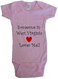 SOMEONE IN WEST VIRGINIA LOVES ME - WEST VIRGINIA BABY - State-series - White, Blue or Pink Onesie / Baby T-shirt