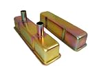 Racer Performance 1958-86 Chevy Small Block 283-305-327-350-400 Circle Track Racing Steel Valve Covers - Zinc