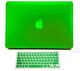 Kuzy® - 2in1 GREEN 13inch Rubberized Satin Hard Case and Keyboard cover for NEW Macbook PRO 13.3