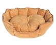 JLA Faux Suede Scalloped Cuddler, Tan (18" x 23")