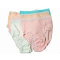 Damen Ripp-Unterw�sche aus 100% Baumwolle, hoch geschnittene Slips in Pastellfarben (6er Pack)