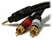 Quality 25 ft Shielded 3.5mm Stereo Y Adapter to 2 Rca's Cable 22 awg for Connecting Laptops/mp3 Players to Home Receivers or Other Devices Accepting Rca's