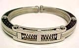 Stainless Steel & Carbon Fiber Spring Bangle Bracelet