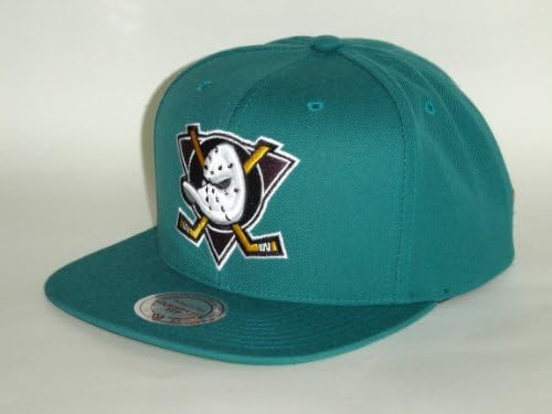 MITCHELL & NESS NHL MIGHTY DUCKS ANAHEIM GREEN LOGO SNAPBACK CAP