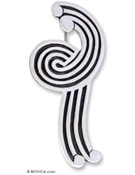 Sterling silver brooch, Silver Fountain (medium)