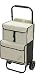 Rest-n-Roll STND-1 Deluxe Multipurpose Carrying Cart With Built-in Seat, Mesh Pockets & Umbrella Holder