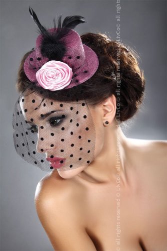 Produkt-Bild: hat19 LC sexy Minihut Hut in rosa mit Schleier