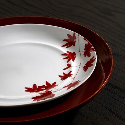 Pure Red Dinner Plate Red Crackle