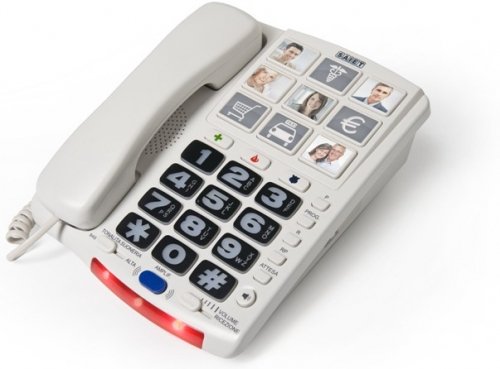 TELEFONO PER CASA SAIET PHOTO PHONE TASTI GRANDI CON FOTO E VIVAVOCE