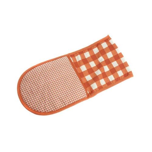 Gingham Terracotta Double Oven Glove