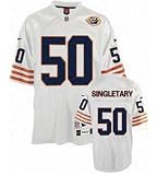 Chicago Bears NFL Jersey Mike Singletary #50 White Throwback Jersey (50/L)